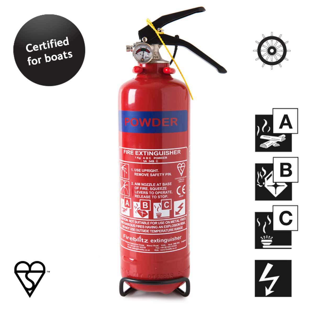 Fireblitz 2kg Dry Powder 13A 70B Fire Extinguisher