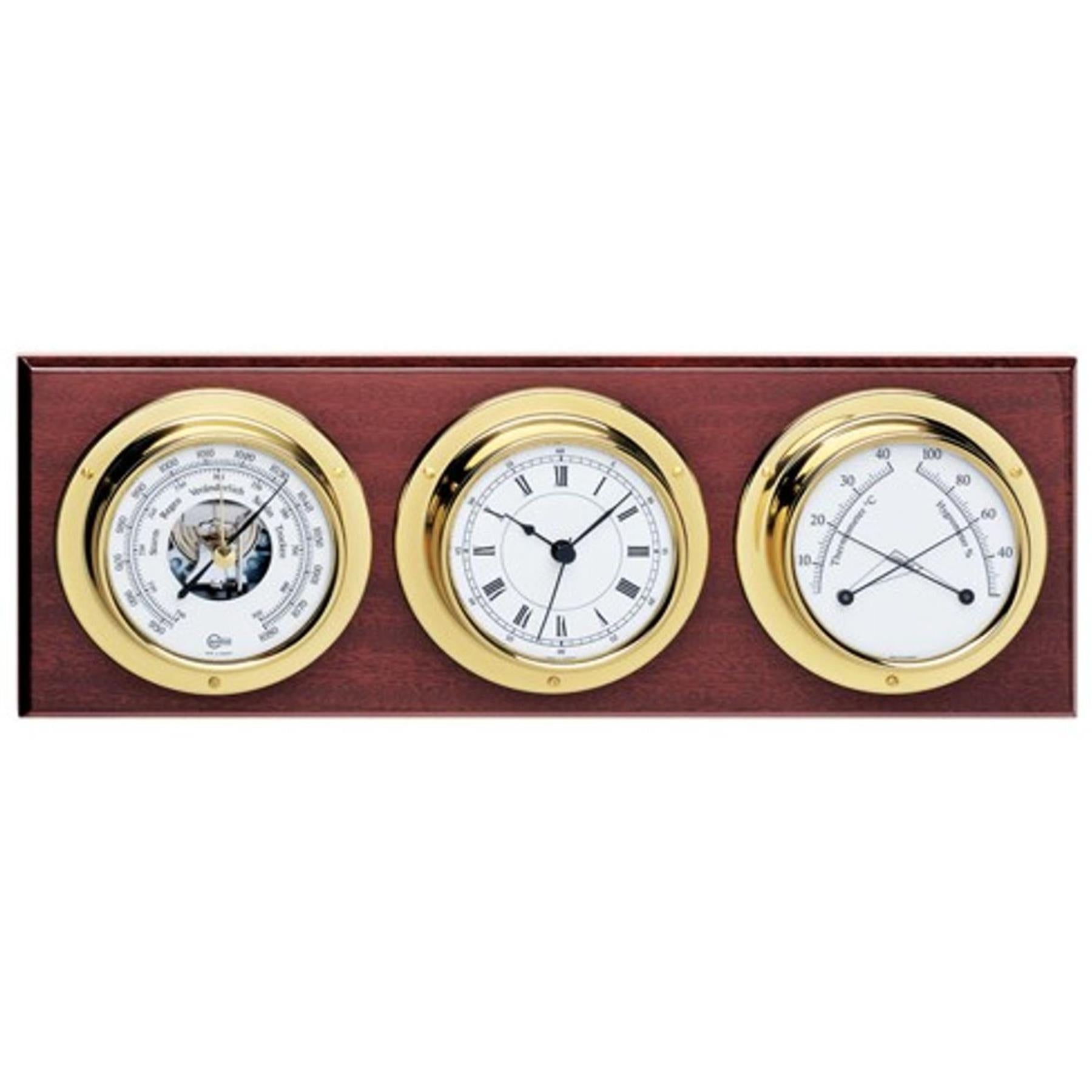 Barigo Cabin Clock 4.6 inch Hinged Brass