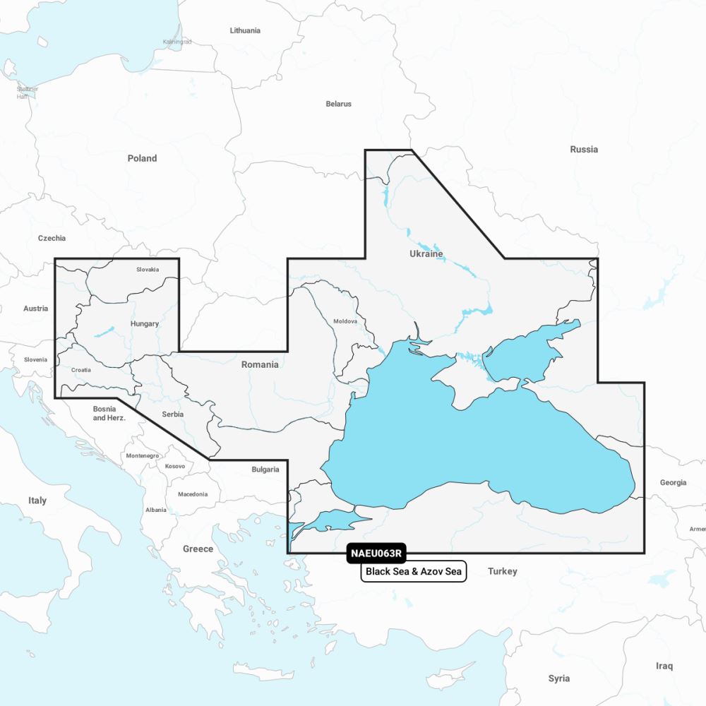 Navionics+ Regular Chart: EU063R - Black Sea & Azov Sea - PROTEUS MARINE STORE