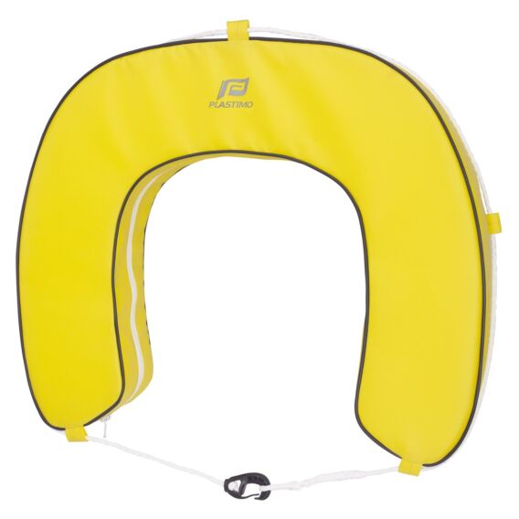 Horseshoe Buoy with Removable Cover-Yellow-Buoy only