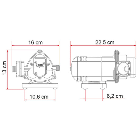 Fiamma Aqua 8 Pump Self-Priming 12V, 7LPM, 21PSI  - 01216C01-