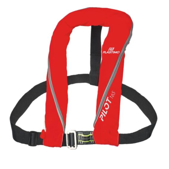 LIFEJKT INF PILOT 165 ZIP AUTO+HARN RED + SC PLASTIMO