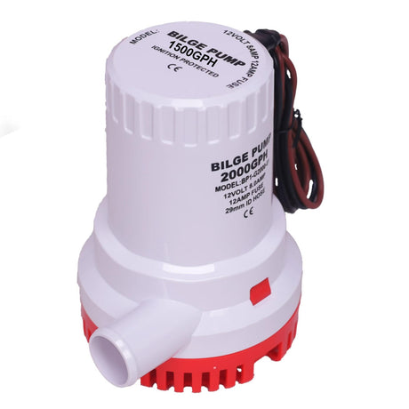 Acqua-Flo 12V 1500GPH Bilge Pump Non Automatic 1-1/8" Dia. for Boat Marine Yacht