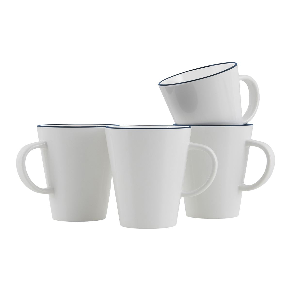 Gimex Linea Line Mug Blue 4 Pieces