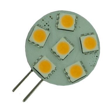 6 LED G4 Side Pin Bulb Cool White