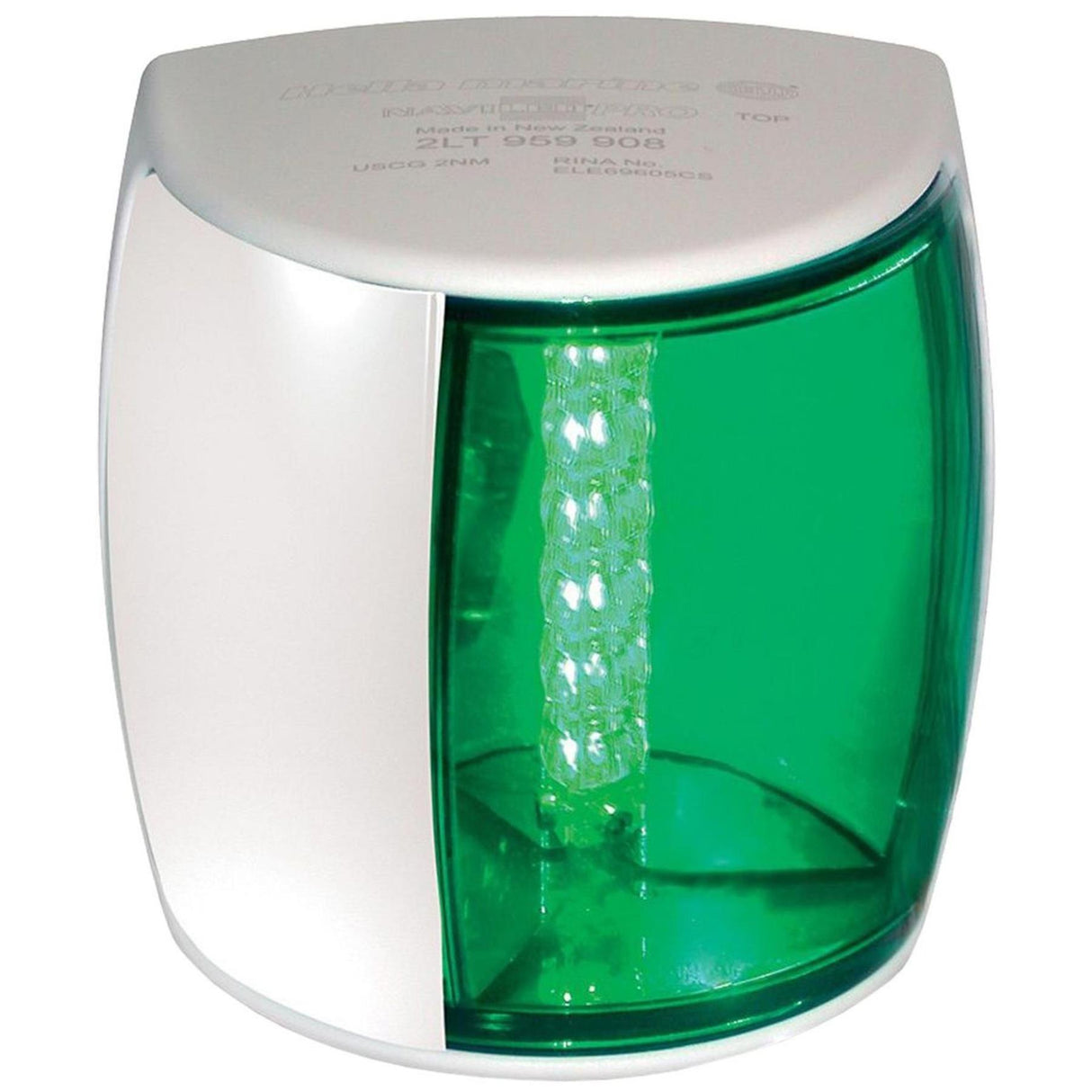 Hella NaviLED PRO Starboard Green LED Navigation Light (White)