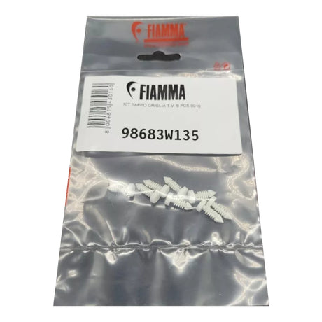 Fiamma Replacement Vent Pins for Turbo Vent - White, Pack of 8, 98683W135