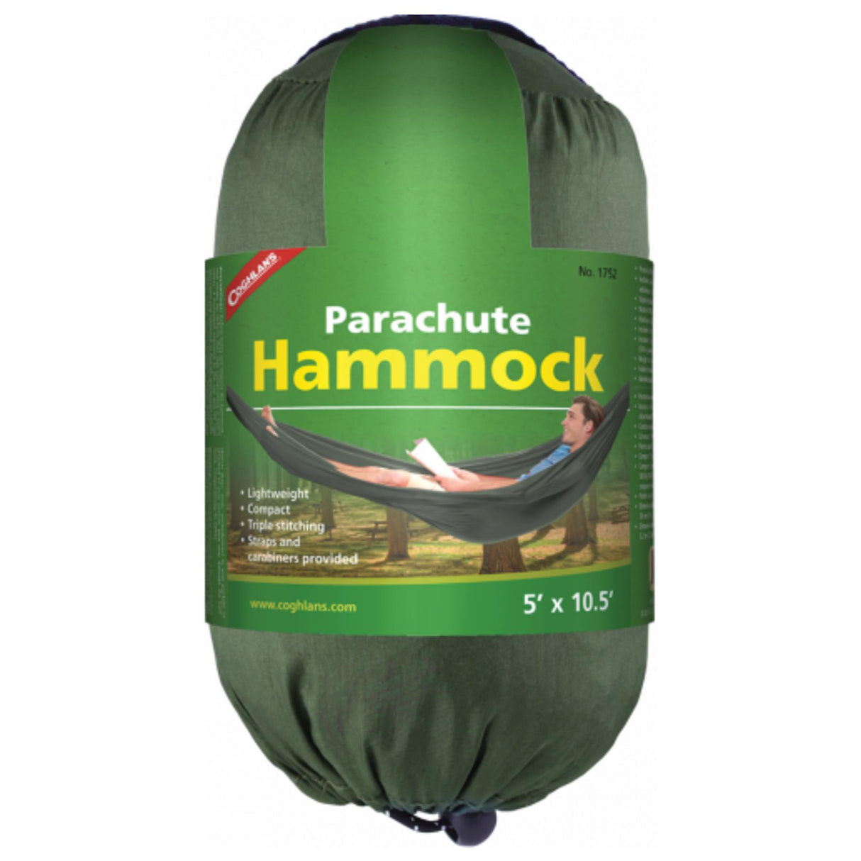 Coghlan Single Parachute Hammock Green - PROTEUS MARINE STORE
