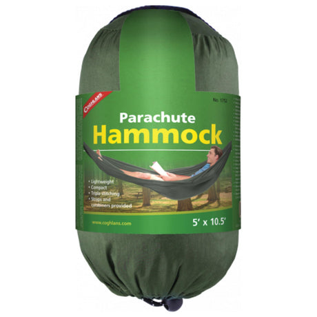 Coghlan Single Parachute Hammock Green - PROTEUS MARINE STORE