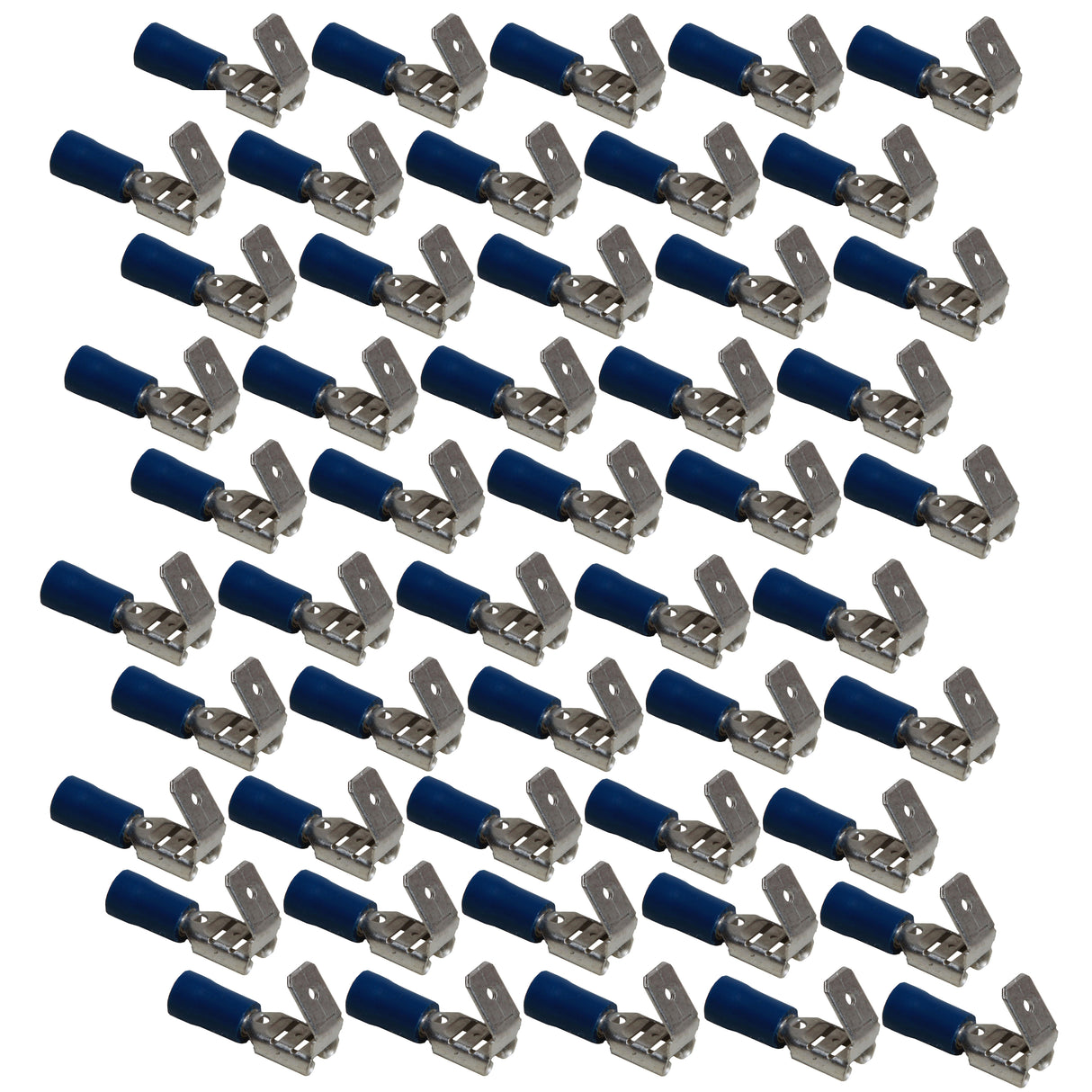 AMC Terminal Piggy Back Connector 6.3mm Blue (Pack of 50)