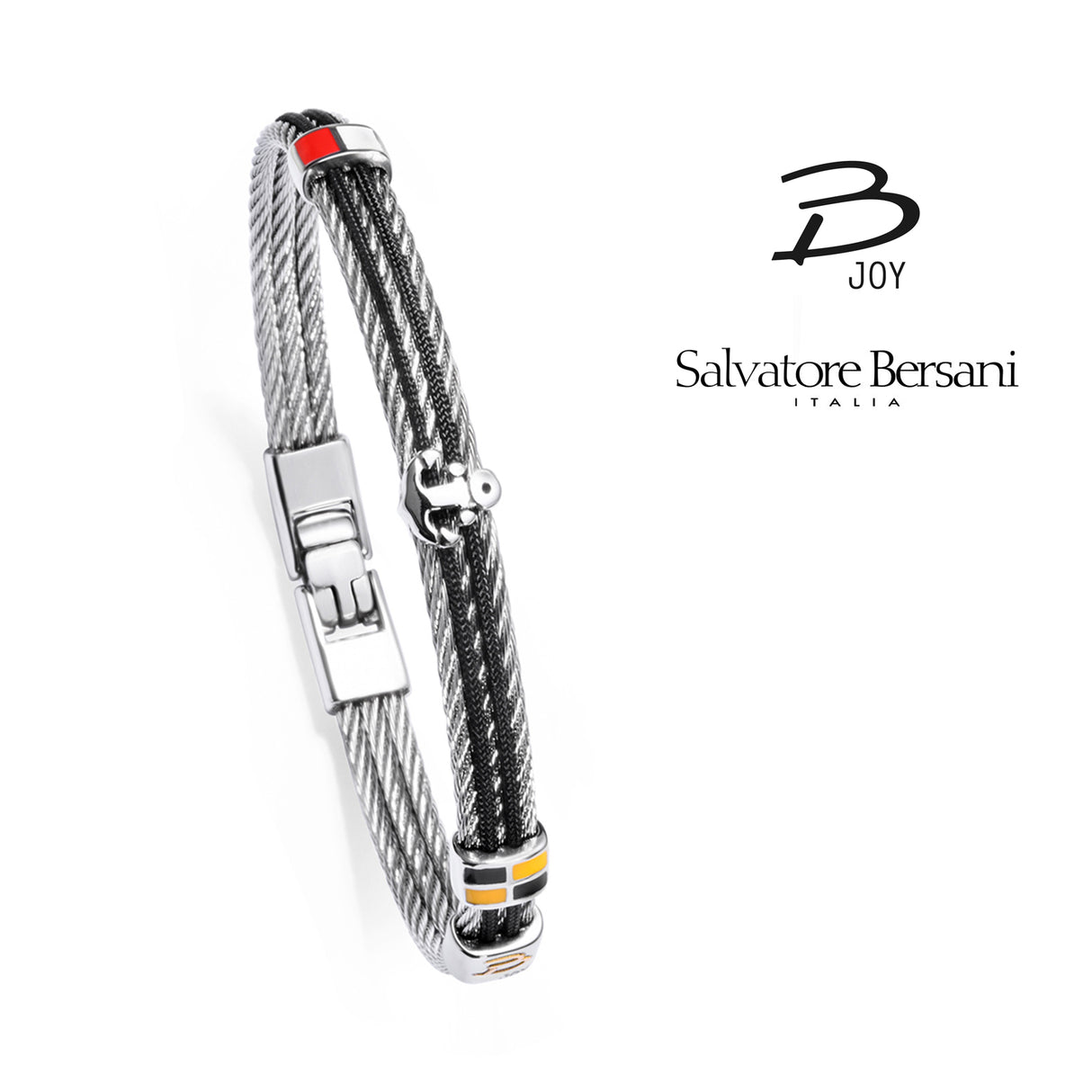 Salvatore Bersani B JOY Marine Bracelet — Anchor | Black Cord