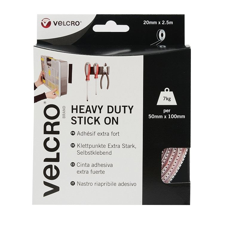 Velcro Heavy Duty Stick On White 50mm x 2.5m - PROTEUS MARINE STORE