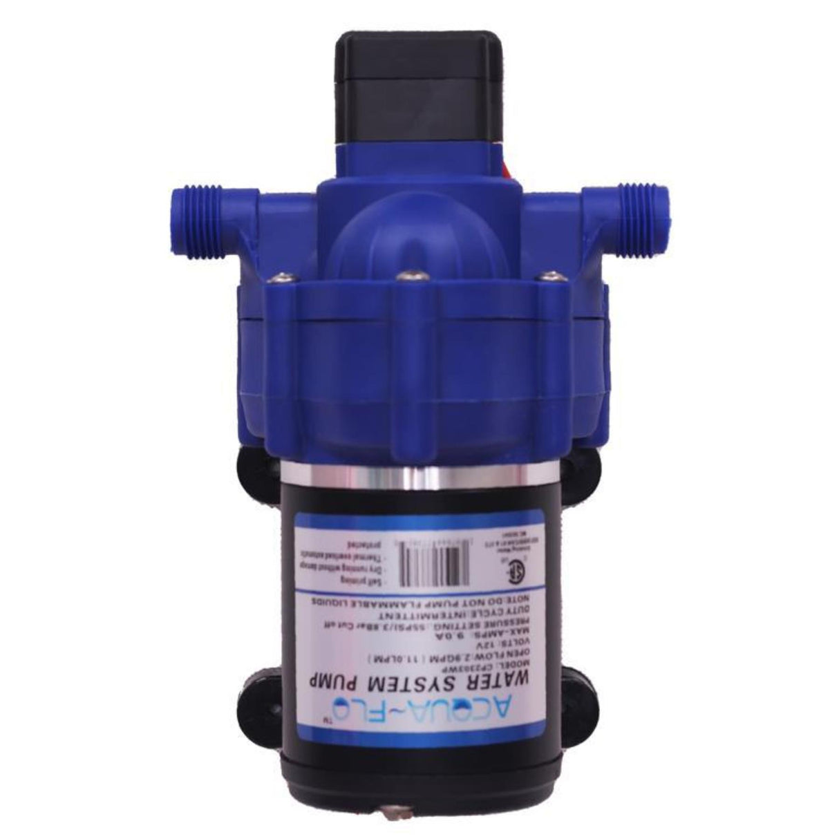 Acqua-Flo 12V 55 PSI 11LPM 3-Chamber Diaphragm Water Pump for Boat Marine RV