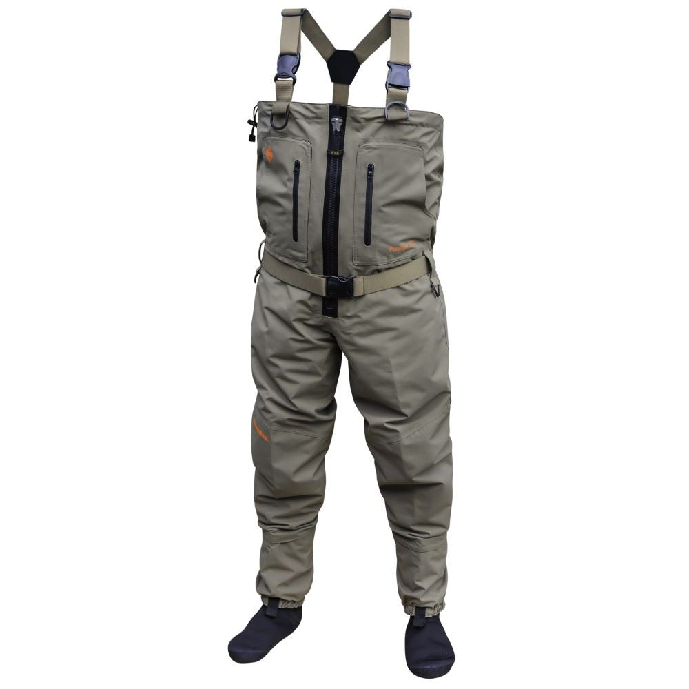 Snowbee STX2 Zip Front Breathable Stockingfoot Waders - M-FB/K