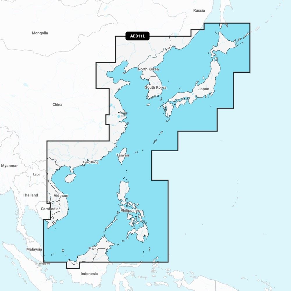 Garmin Navionics Vision+ Chart: AE011L - China Sea & Japan - PROTEUS MARINE STORE