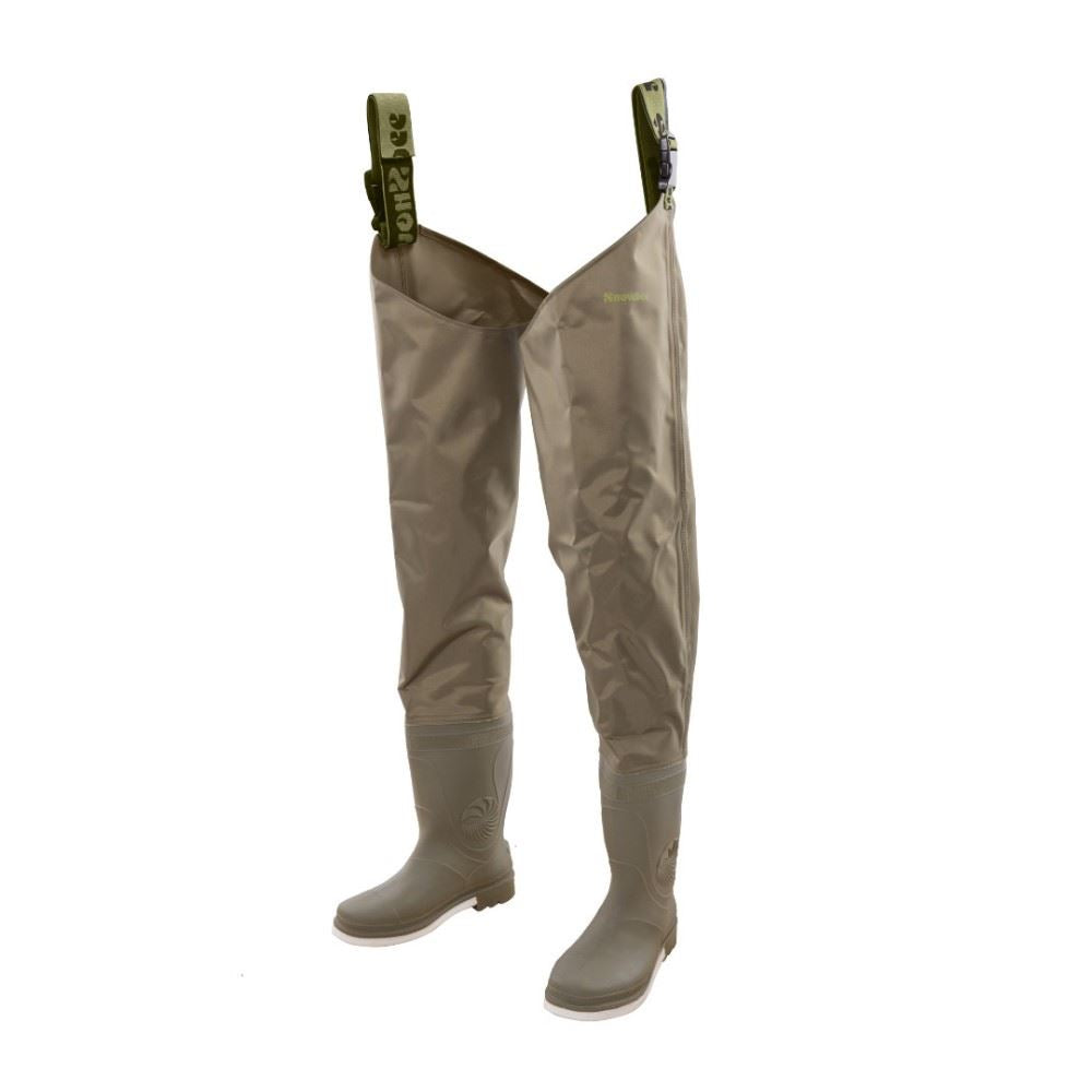 Snowbee 210D Nylon Wadermaster Thigh Waders - Combi Felt Sole - 13 - PROTEUS MARINE STORE