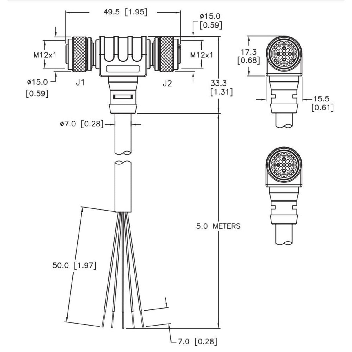 Maretron Micro/Mid NMEA 2000 Powertap Tee