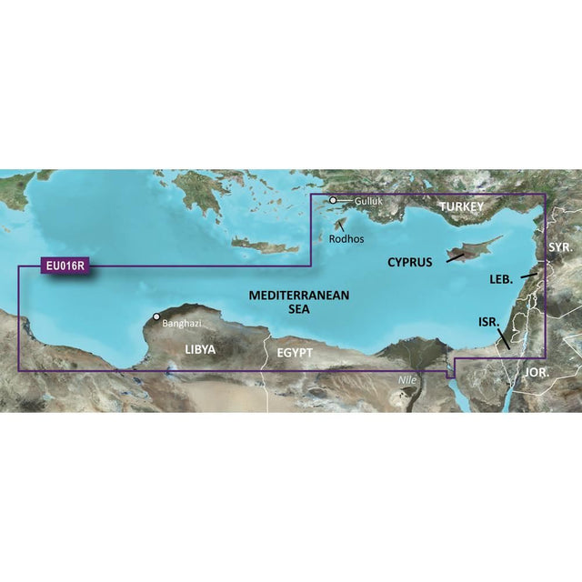 Garmin BlueChart G3 Vision - VEU016R: Mediterranean Southeast - PROTEUS MARINE STORE