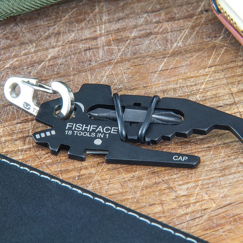 True Fishface 18 in 1 micro multi tool Keyring - PROTEUS MARINE STORE