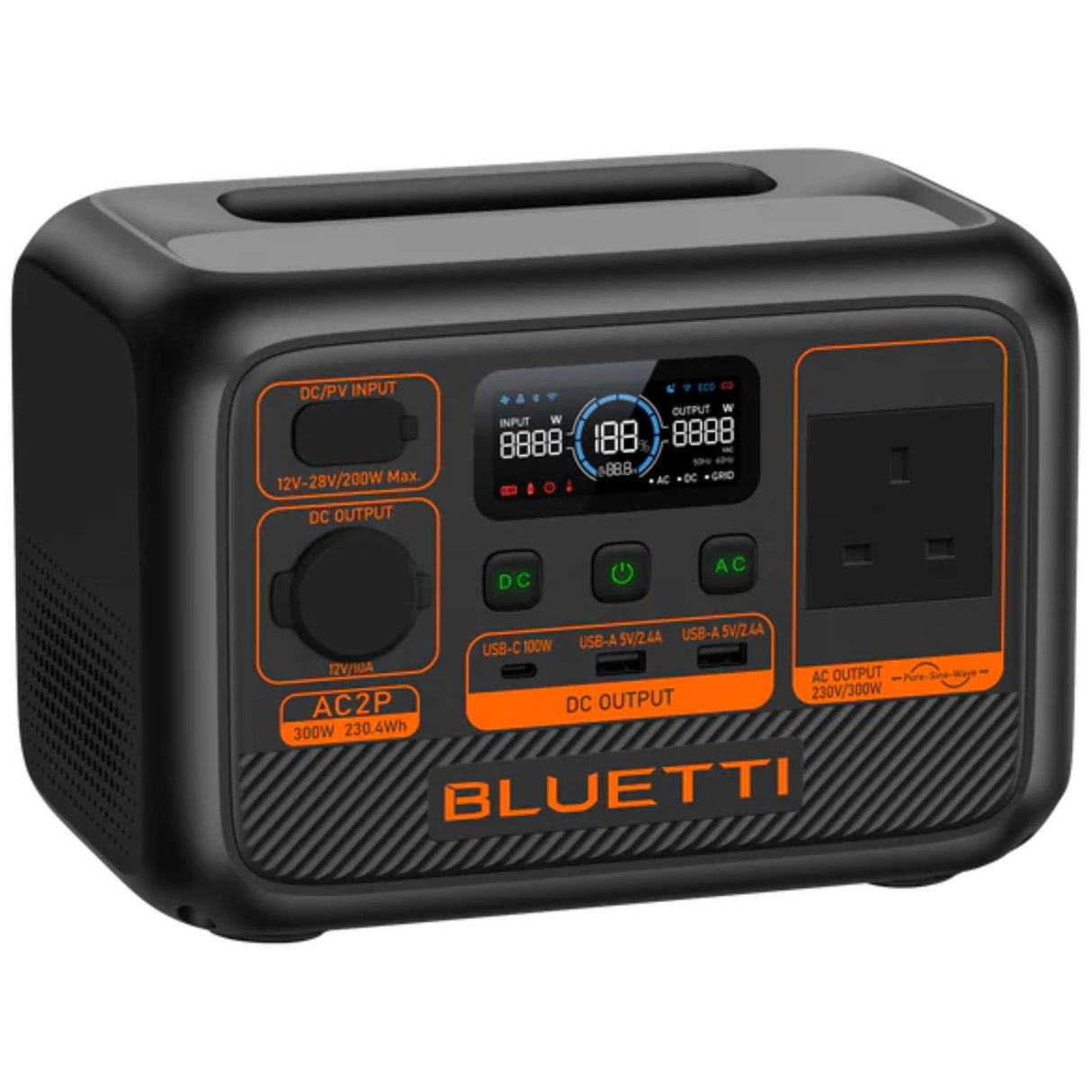 BLUETTI AC2P Premium Portable Battery Power Station 300W 230Wh