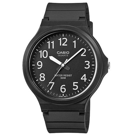 Mens Analogue Watch with Resin Strap - Black - PROTEUS MARINE STORE