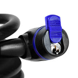 Oxford Self-Coiling Tensile Steel Cable Lock 12mm x 1800mm Smoke