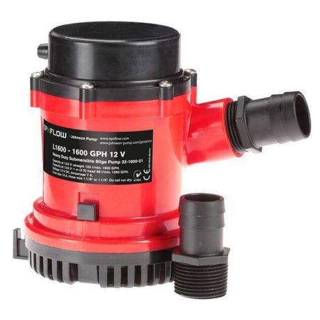 Johnson Heavy Duty Bilge Pump 1600GPH 12V
