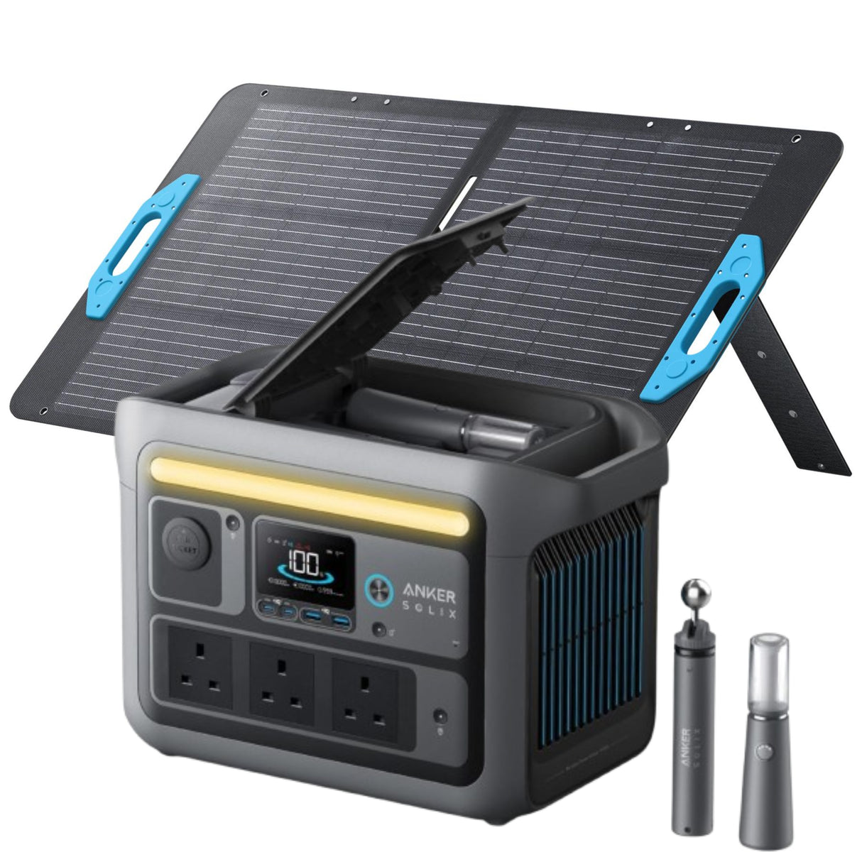 Anker Solix C800 Plus Portable Battery Power Station + PS100 100W Solar Panel MC4 CONNECTOR