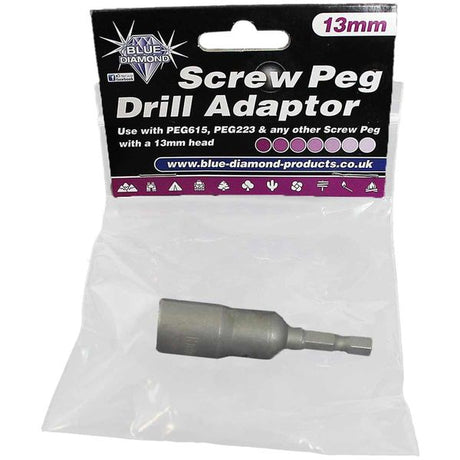 Blue Diamond Screw Peg Adapter Compatible with PEG223, PEG615 & 13mm Head Screw Peg