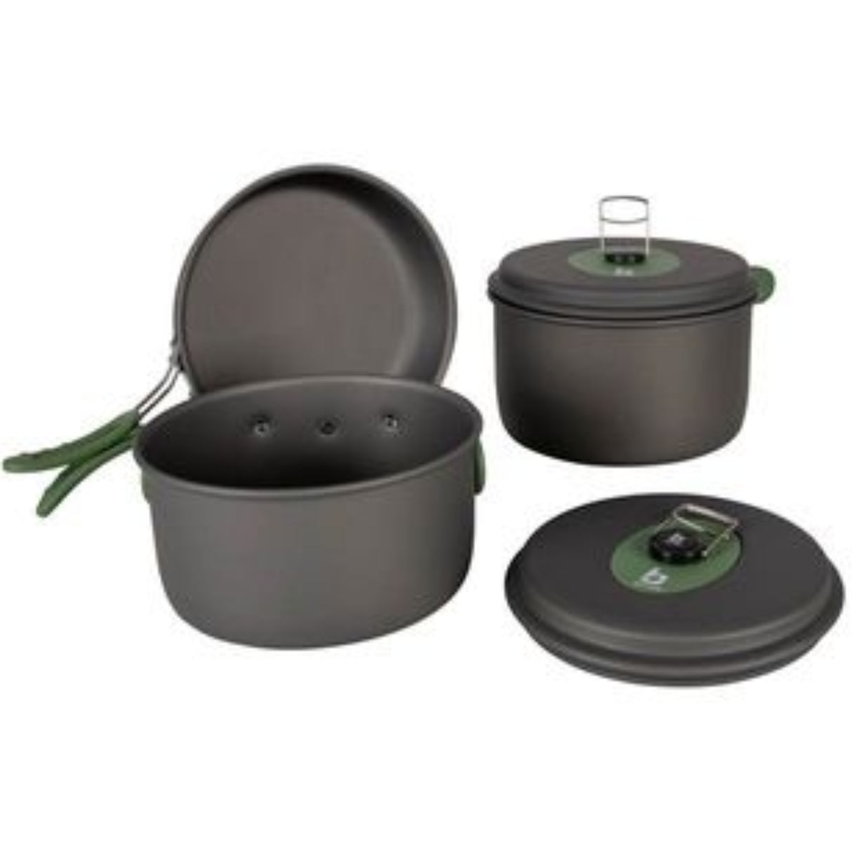 Bo-Camp Cookware Set Explorer 3 Pieces Hard Anodized Aluminium