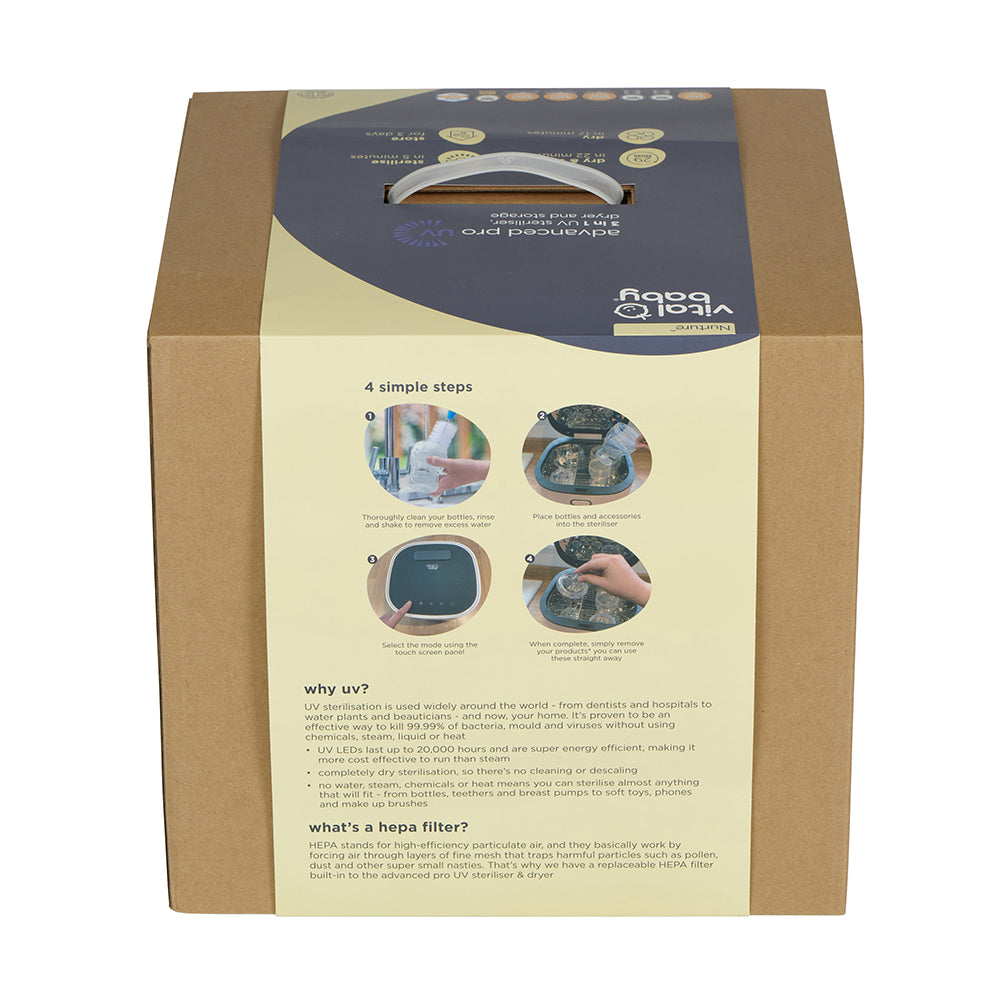 Vital Baby Nurture Advanced Pro UV Steriliser & Dryer Olive Green