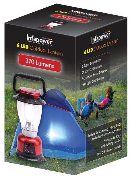 Infapower 6 LED Outdoor Lantern F041 for fishing, Camping & Outdoor activities - PROTEUS MARINE STORE