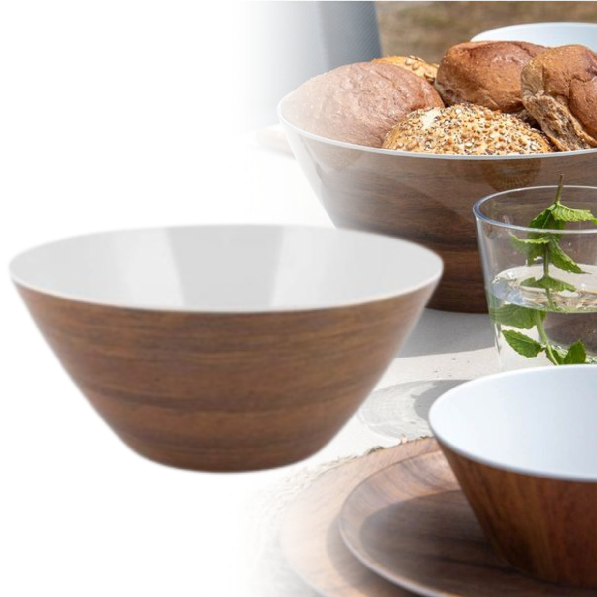 Gimex Nature Line Collection Salad Bowl Wood-coloured 1 Piece
