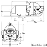 Jabsco Par Max 3 Pressure Fresh Water Pump 12V / 40PSI/ 11LPM Campervan Caravan RV Boat