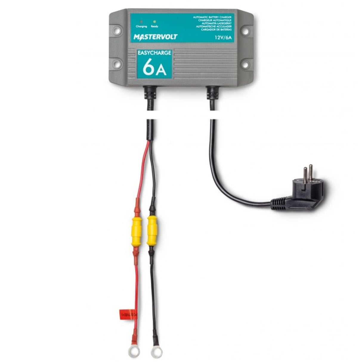 Mastervolt EasyCharge 12V / 6A Fixed Battery Charger, IP68, UK Plug