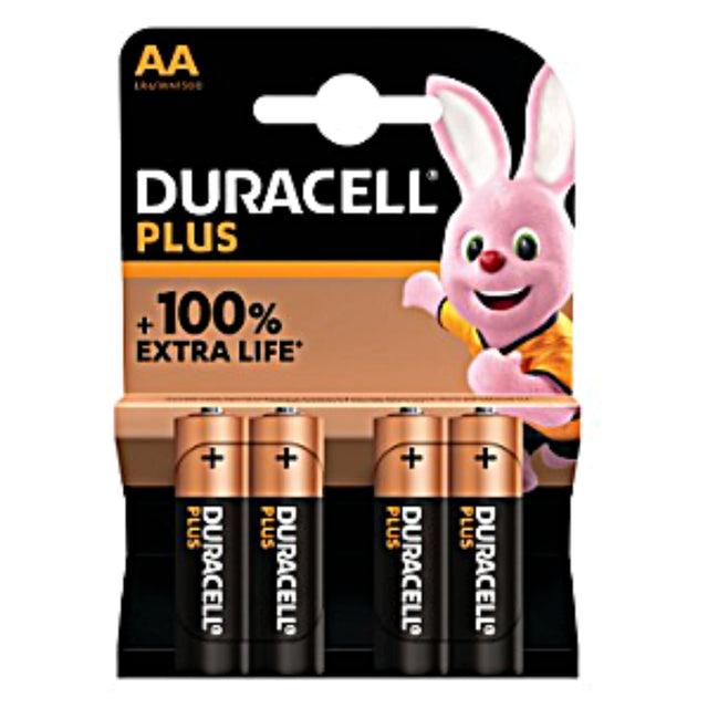 Duracell Plus Power Batteries AA (Pack of 4) - PROTEUS MARINE STORE