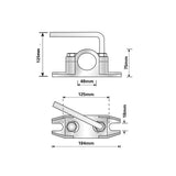 Maypole Heavy Duty Serrated Clamp for 48mm Jockey Wheels