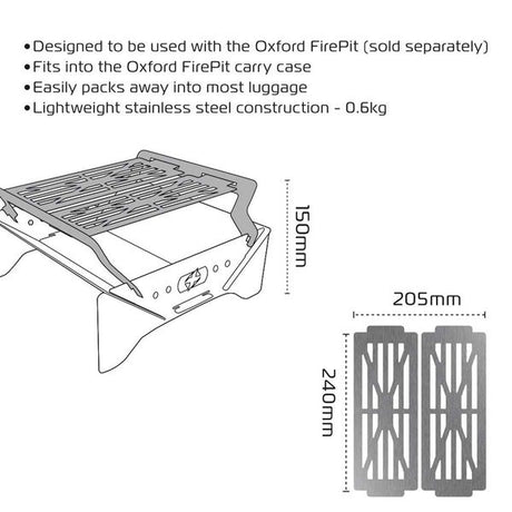 Oxford Oxford Grill for Firepit OX876 (Firepit Sold Separately)