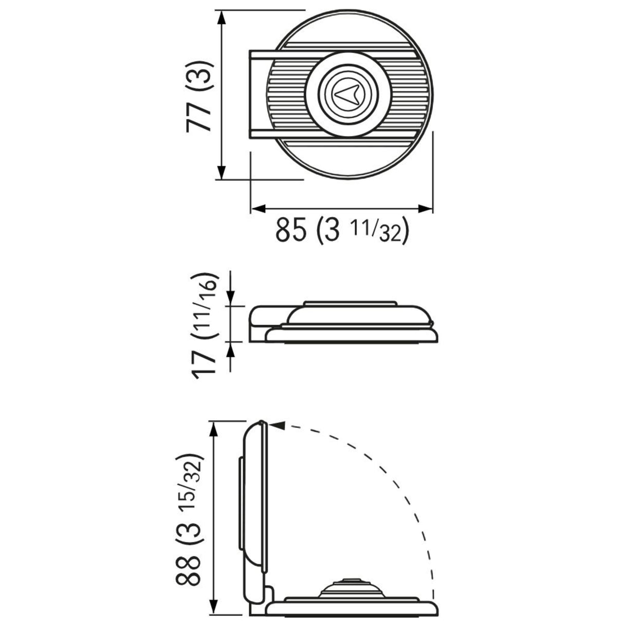Quick 900/DB Windlass Foot Switch for Anchor Lowering - Down / White