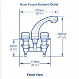 Whale Elegance Faucet Mixer White 1/2" Threaded - PROTEUS MARINE STORE