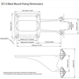 Scanstrut SC12 Mast Mount Platform For Radome & Small Satcom/TV Antenna - Medium