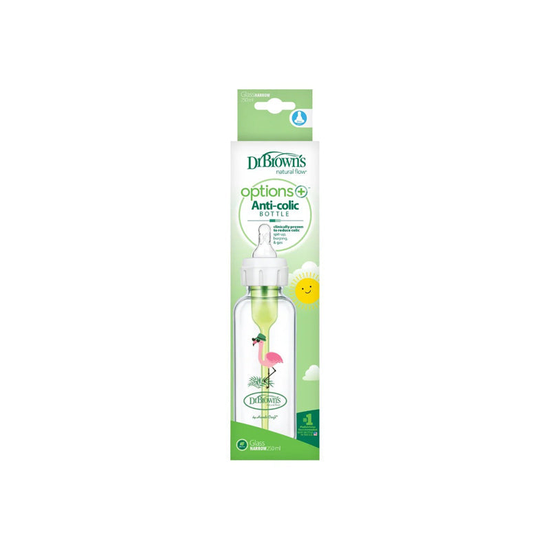 Dr Brown's Options+ Narrow Glass Flamingo 250ml