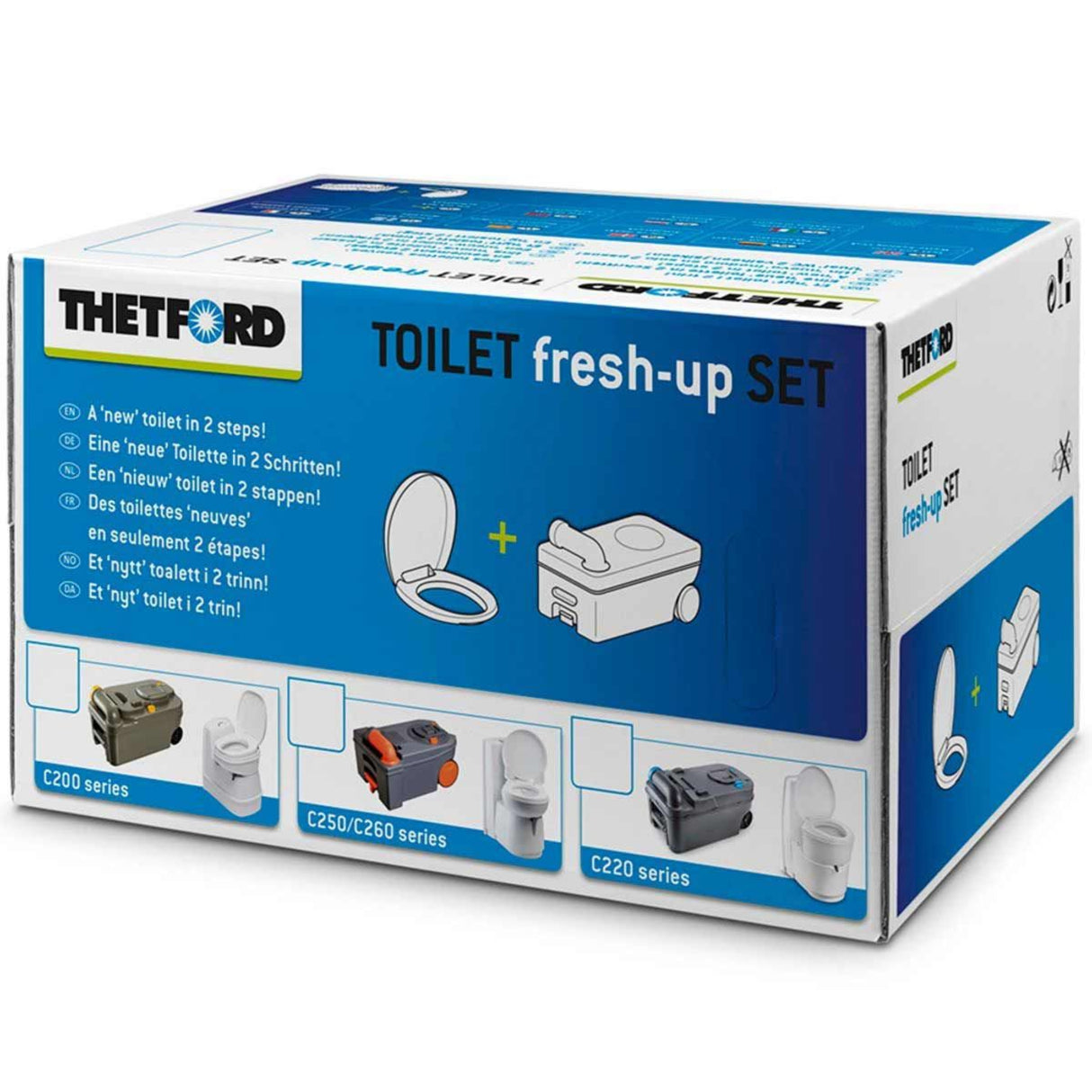 Thetford Replacement C250 260 Toilet Fresh Up Kit Tank with Wheels Caravan Motorhome