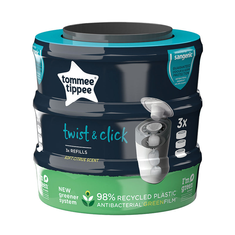 Tommee Tippee Sangenic Twist and Click Cassettes 3Pk