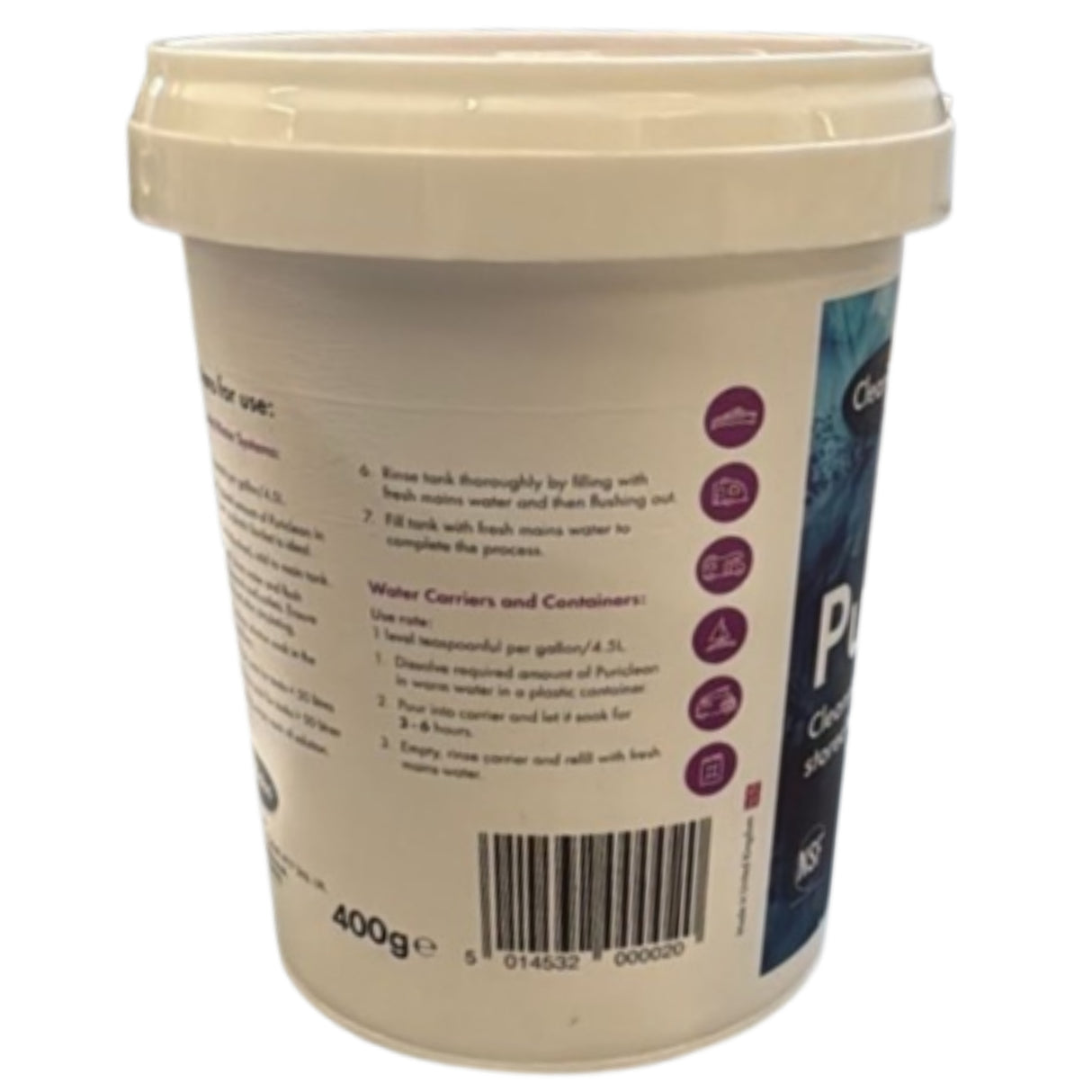 Clean Tabs Water Cleaner and Purifier Tabs Puriclean 400g