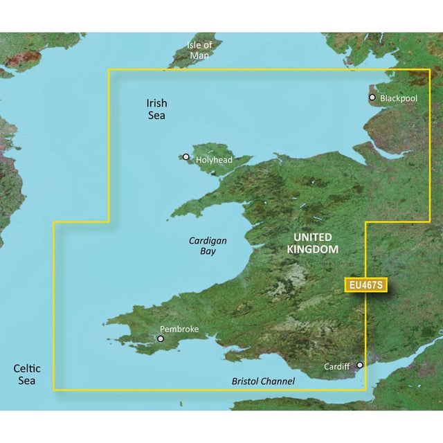 Garmin BlueChart G3 Vision Small Area - VEU467S - Blackpool - Cardiff - PROTEUS MARINE STORE