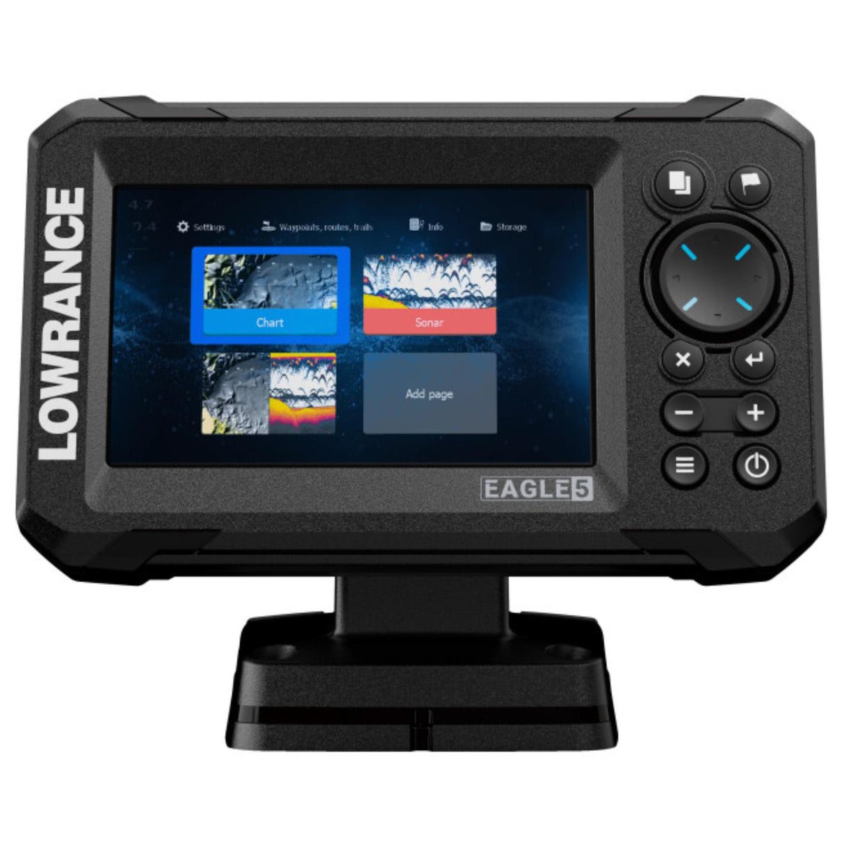 Lowrance Eagle 5 Fishfinder/ Chartplotter with 50/200 HDI Transducer, Pre-loaded Worldwide Basemap