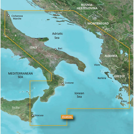 Garmin BlueChart G3 Vision - VEU453S: Adriatic Sea, South Coast - PROTEUS MARINE STORE