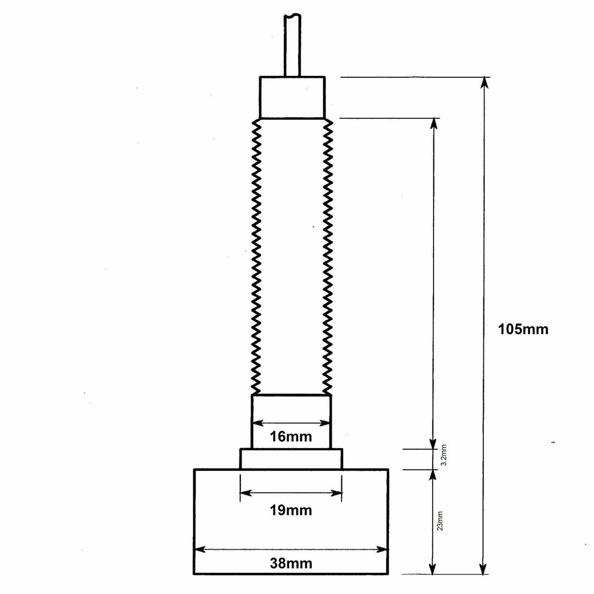 NASA Marine Through Hull Depth Transducer with 7 metre Cable - 150 Khz - TD
