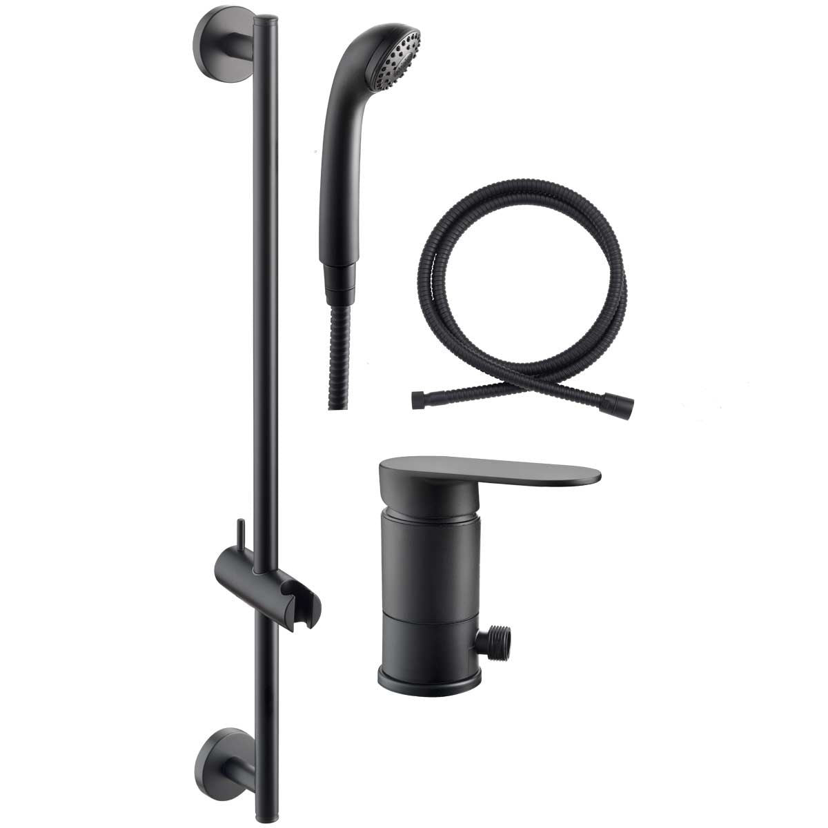 Reich Linnea Inc Julia Shower Set Matt Black for Caravan Motorhome
